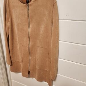 Joan Vass Tan Suede Jacket